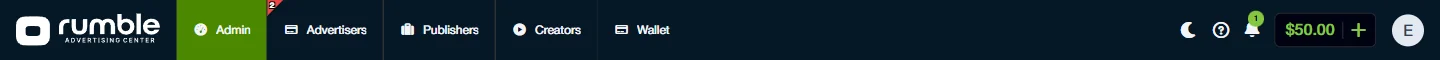 Legacy top navigation with five dropdown sections.