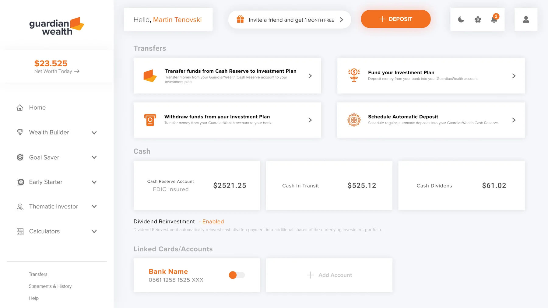 Transfers — financial data at a glance