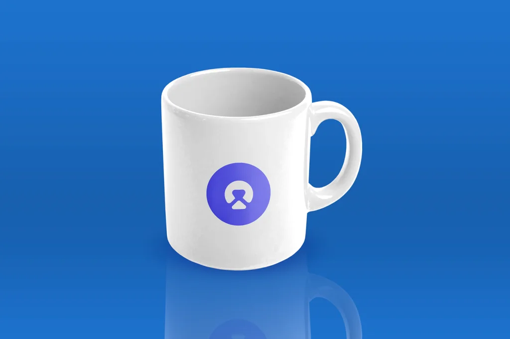 Brand applied to merchandise — mug